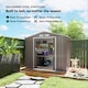 image 3 of Outsunny 7 x 4ft Metal Garden Shed, Outdoor Storage Tool House with Ventilation Slots, Foundation Kit and Lockable Double Doors, Grey