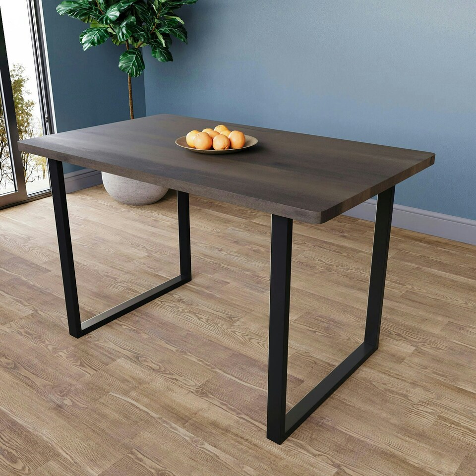 image 1 of Vida Designs 4 Seater Dining Table With U Shape Legs, Walnut
