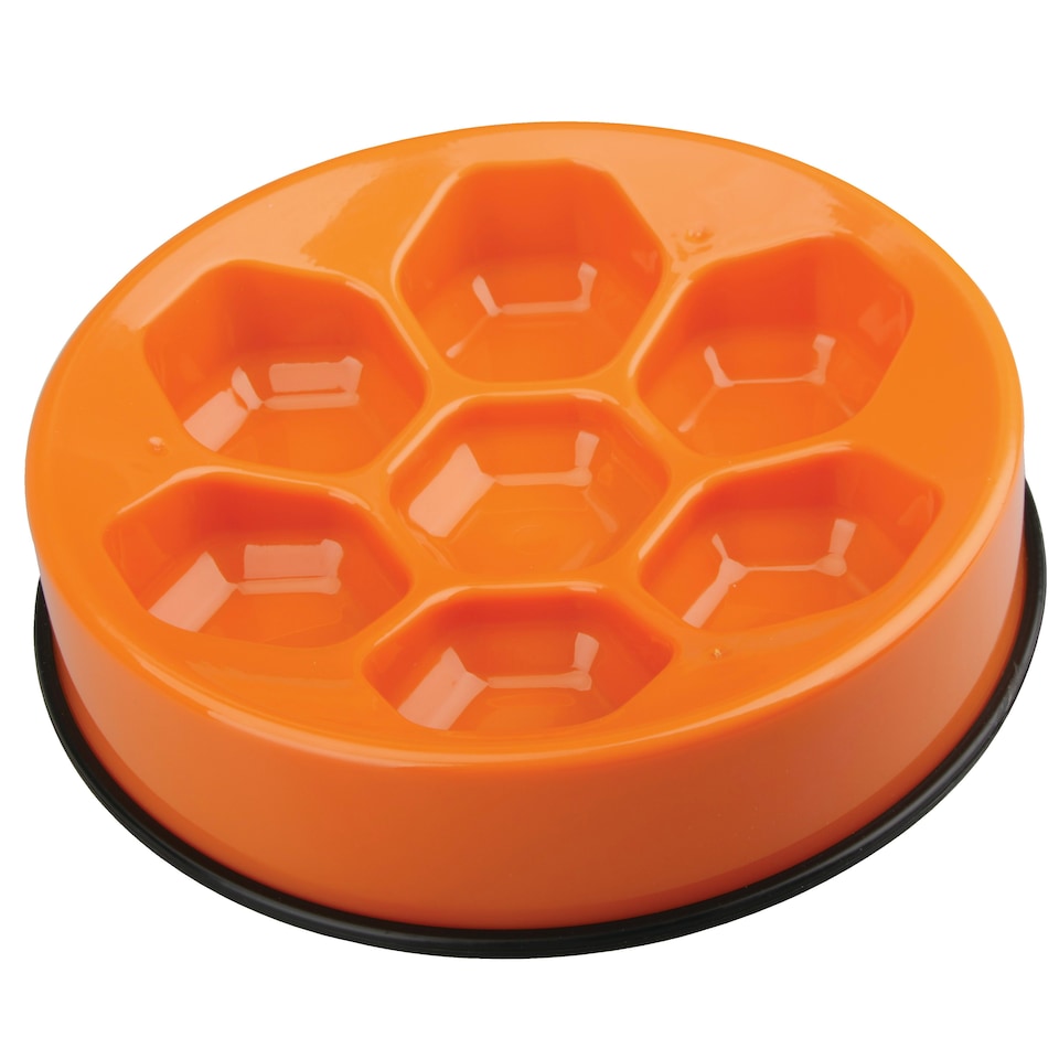 image 1 of M-PETS CAVITY - Slow feed bowl round Orange