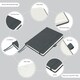 image 5 of Notes London A5 Italian Styled Moretti Notebook Dark Grey