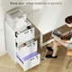 image 4 of HOMCOM 3-Drawer File Cabinet, Lockable Filing Cabinet for A4 Letter, White White