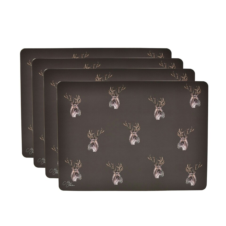 image 1 of Meg Hawkins Set of 4 Placemats Stag