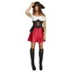 image 1 of Fever Womens/Ladies Pirate Wench Costume - Black/Red/White - S S