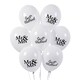 image 1 of Mr & Mrs Just Married White Latex Balloons 33cm / 13 in - Pack of 6