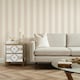 image 3 of Classic Wide Stripe Wallpaper in Cream and Truffle Multi