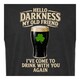 image 2 of St Patricks Black Tshirt with Hello Darkness in Beige & Irish Trilby | Multi | M