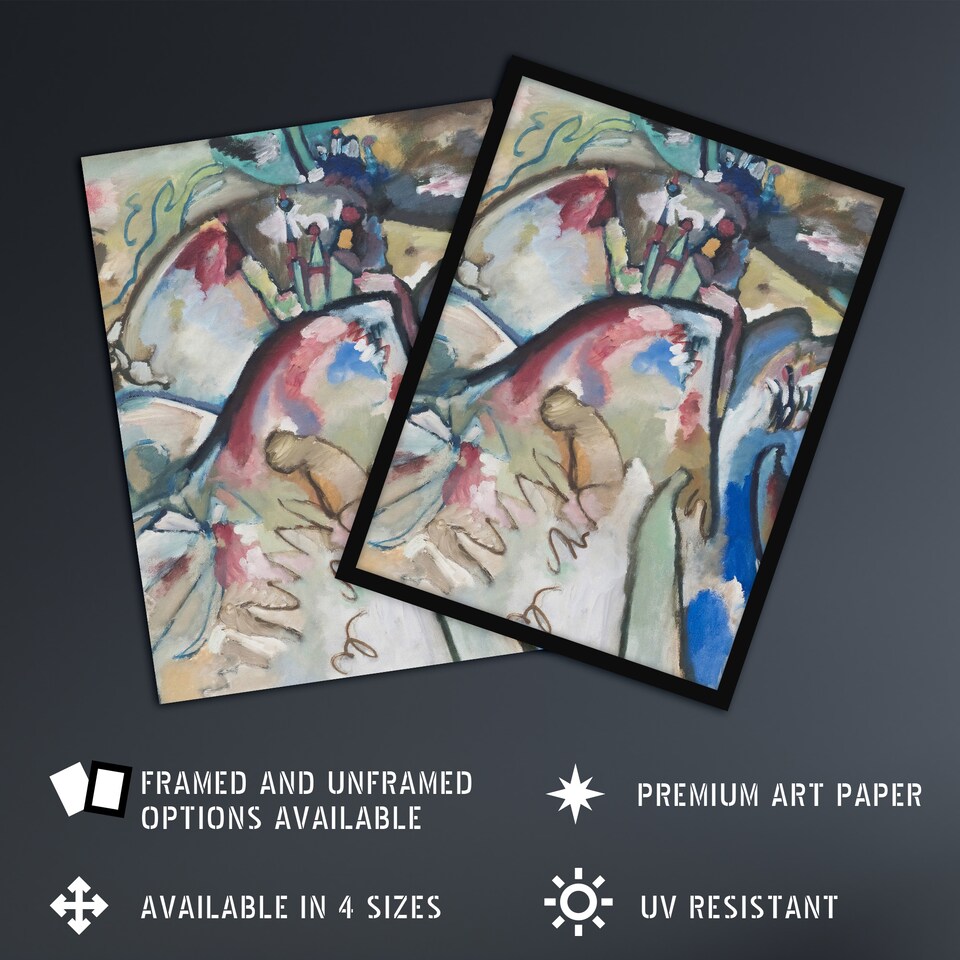 image 1 of Improvisation 21A Abstract Landscape Kandinsky Huge Wall Art Poster Print 24X32"