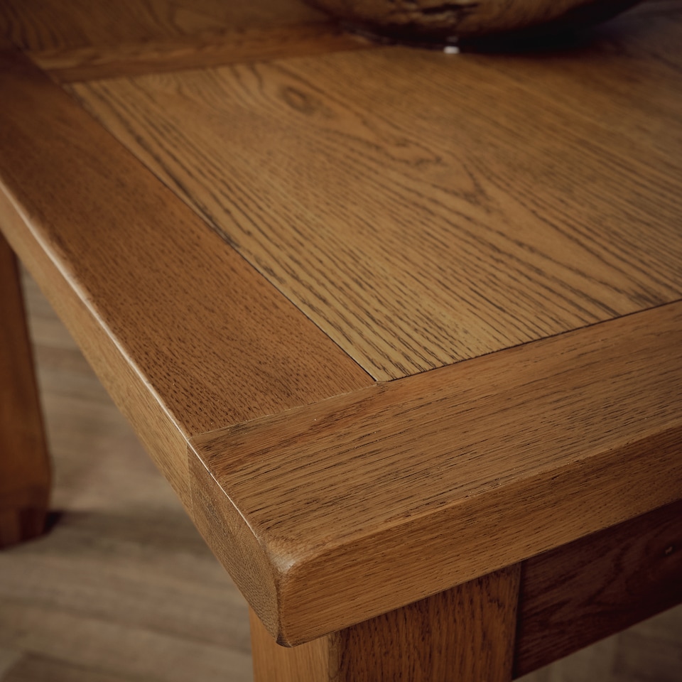 image 1 of Rustic Oak Extending Dining Kitchen Table 78×90×120 cm Extending to 150 cm