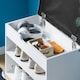 image 9 of SoBuy Shoe Storage Bench with Padded Seat, 2-Tier Shoe Rack, White/Grey, 23.6x11.8x16.9 in, 13 kg - FSR25-HG