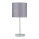 image 1 of Chrome Stick Table Lamp with Grey Glitter Shade | Chrome | Grey | Medium | 1
