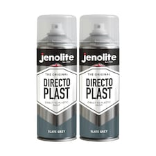 Jenolite Directoplast Multi-Surface Paint - Slate Grey Gloss - 400ml Spray Can - 2-Pack