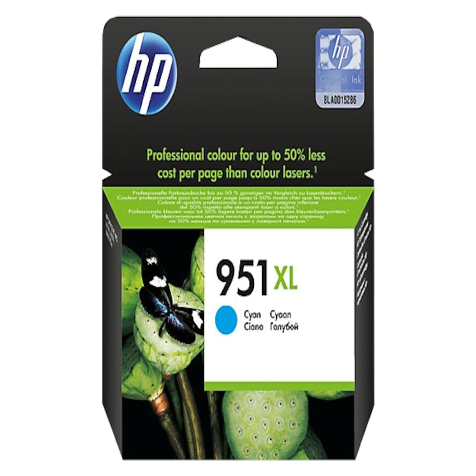 HP 951XL Cyan Standard Capacity Ink Cartridge 17ml - CN046A N/A