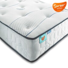 Sareer Cool Blue Memory Foam Open Coil Mattress 4FT6 White | Double