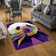 image 2 of Colorful pop art of Panda (Rug) Purple | M