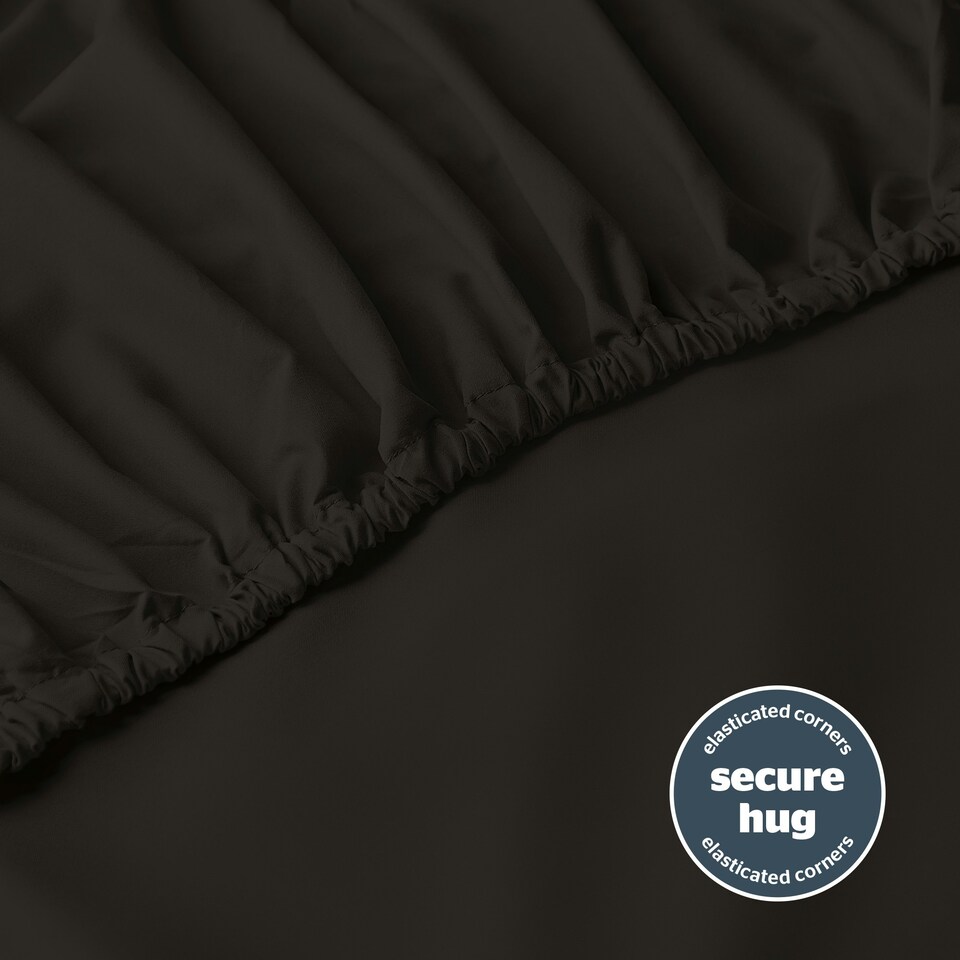 image 1 of Silentnight Supersoft Fitted Sheet Black | King