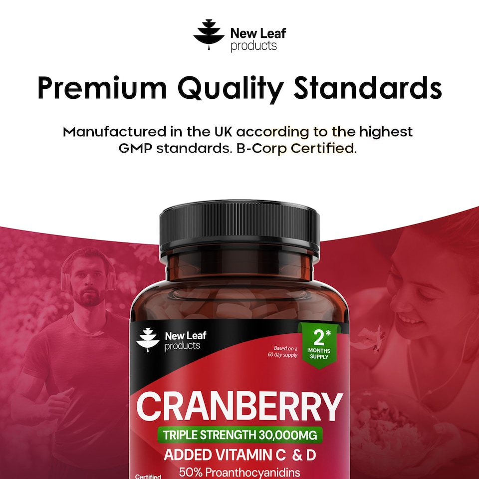 image 1 of Cranberry Tablets 3x Strength 30,000mg +Vitamin C&D