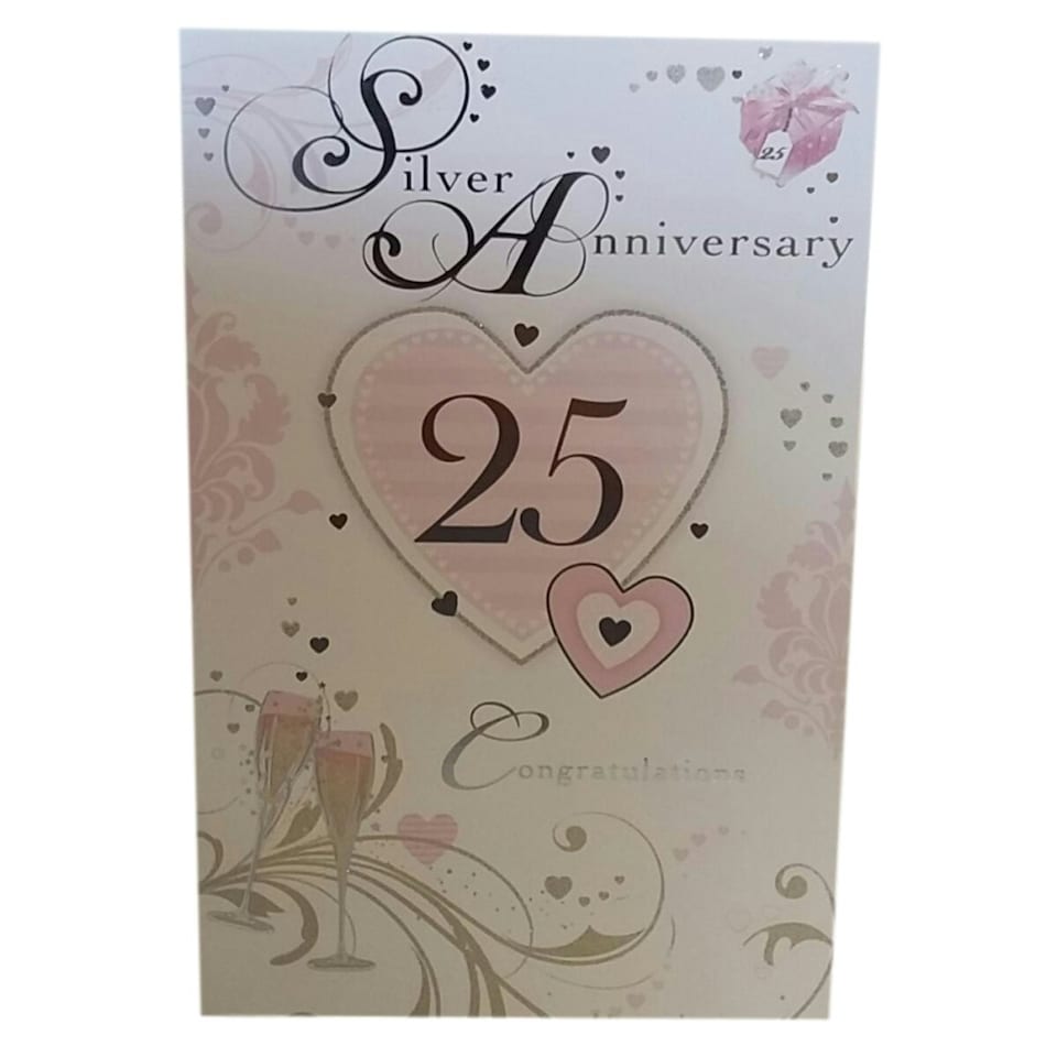 image 1 of Silver Anniversary (25th) Greeting Card