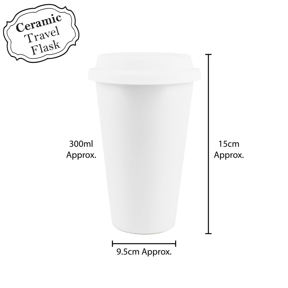 image 1 of Novelty Bus Driver Ceramic Travel Mug - Reusable Drinks Cup Gift