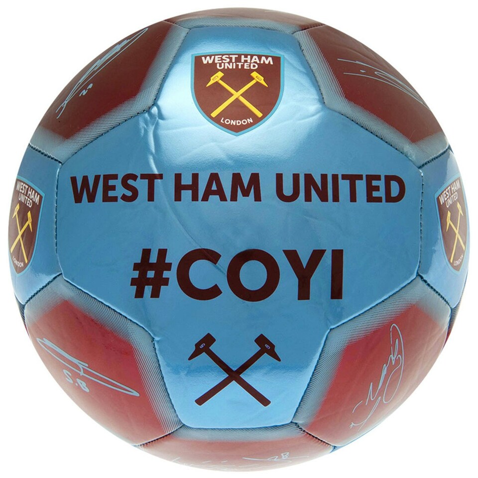 image 1 of West Ham United FC #COYI Signature Football - Maroon/Blue/Yellow - 5