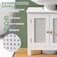 image 6 of COSTWAY Pedestal Sink Storage Cabinet with 2 Doors White