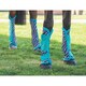 image 2 of ARMA Zeb-Tek Horse Fly Turnout Socks (Pack of 4) - Black/White/Teal - Cob