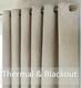 image 2 of Chenille Blackout Ring Top Eyelet Curtains - 229cm x 229cm - Cream
