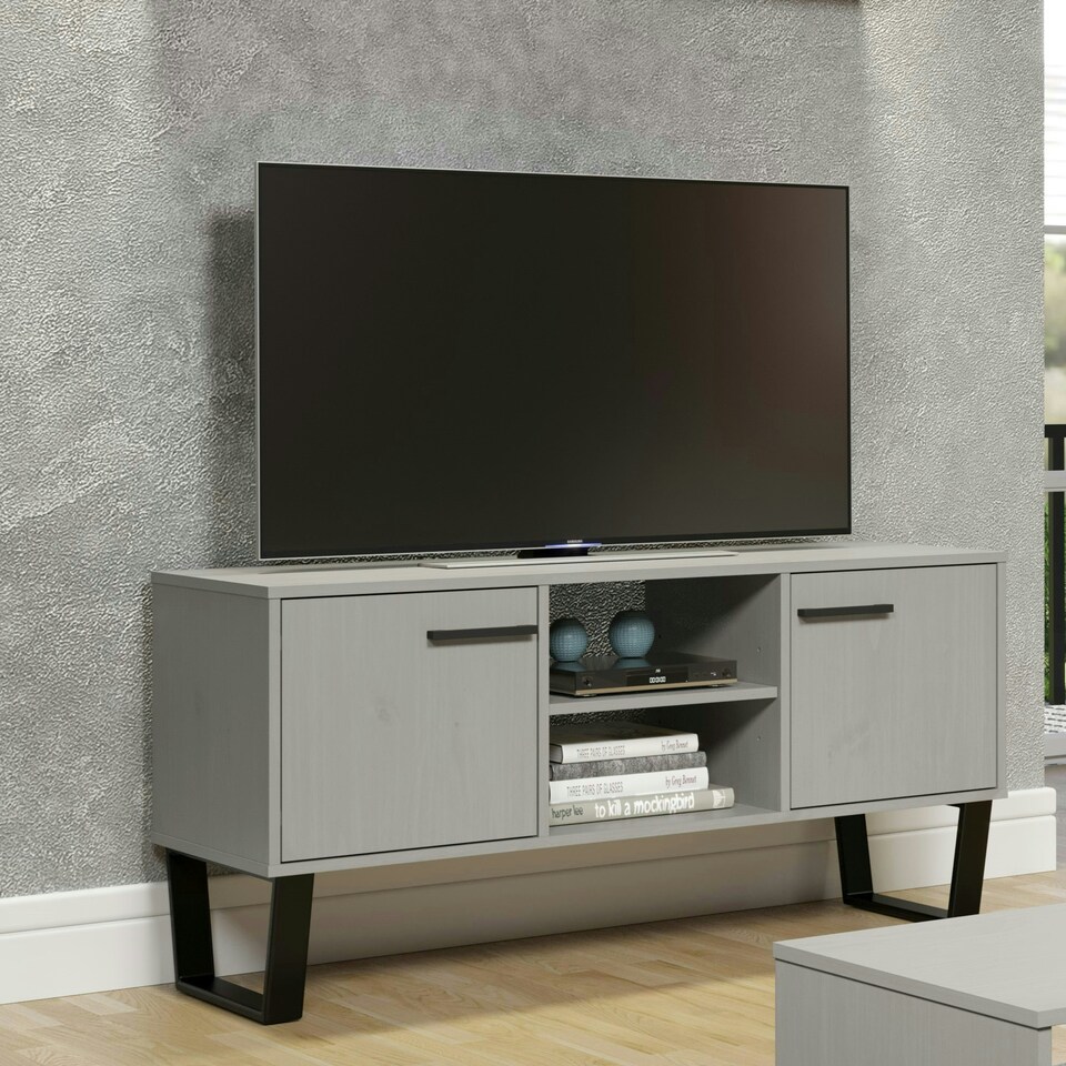 image 1 of Core Products Texas, 2 Door Flat Screen TV Unit H57cm x W114.5cm x D39.5cm Brown