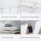 image 3 of Daybed Without Trundle white 3ft single bed metal bedroom living room