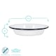 image 3 of Argon Tableware White Enamel Deep Bowls - 19cm - Navy - Pack of 6 Blue