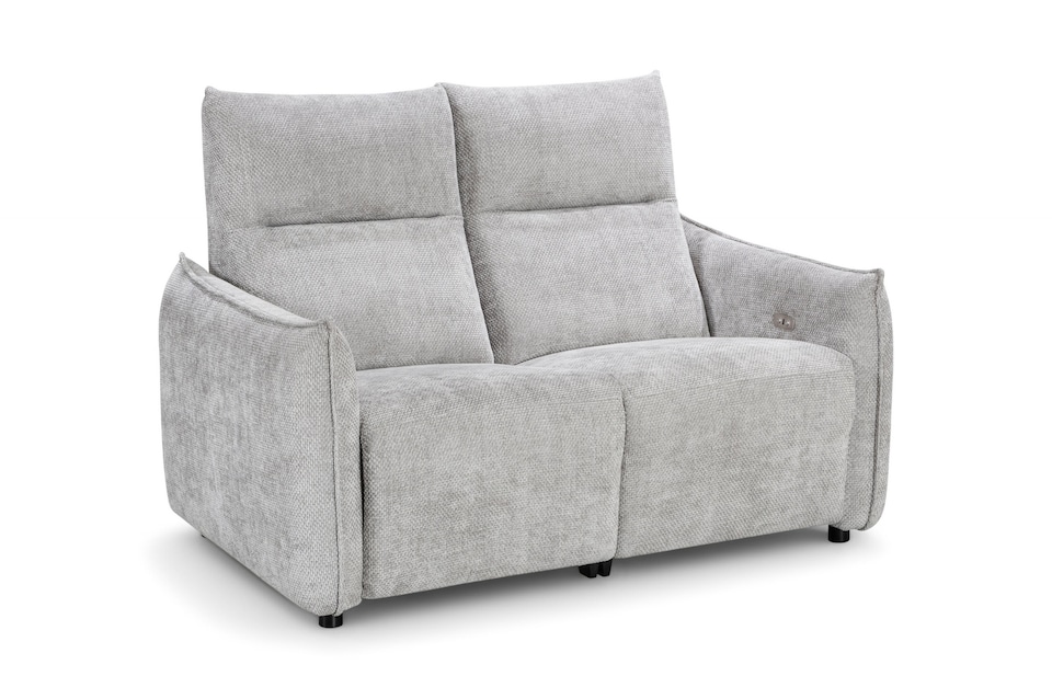 image 1 of Woven Chenille Grey 2 Seater Electric Recliner Sofa CARRERA