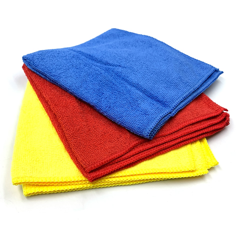 image 1 of Multipurpose Microfibre Cleaning Cloth 40cm x 40cm Super Soft Washable and Lint Free - Pack of 3