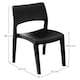 image 3 of Anthracite Modern Plastic Garden Chair | Black | 2