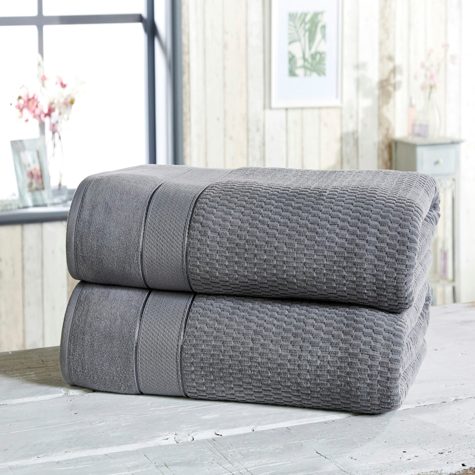 image 1 of Royal Velvet Pure Cotton Bath Towels Super Soft and Absorbant Blue | Bath towel