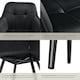 image 5 of Dining Chair Marilyn - velvet look, quilted pattern - per piece Black | Black/Black