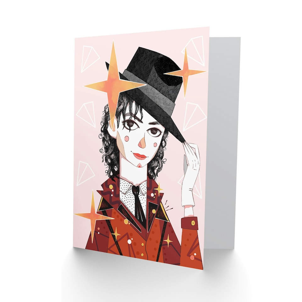 image 1 of Musical Icon Prince Pop MJ Art Blank Just to Say Card
