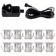 image 1 of Set of 10 - 30mm Stainless Steel IP67 Cool White LED Decking Kit