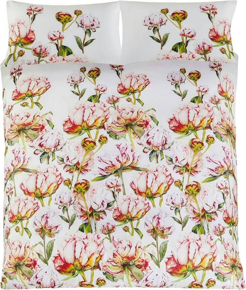image 1 of Heligan Floral Duvet Cover Set - King - White