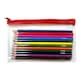 image 6 of Pack of 12 Colouring Pencils in Red Zip Clear Pencil Case