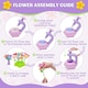 image 5 of DIY Flower Bouquet Craft Kit for Kids – Decorate with Press Machine, Colorful Petals, Basket & Vase