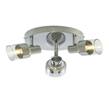 Naples 3 Light Chrome Ceiling Spotlight Plate