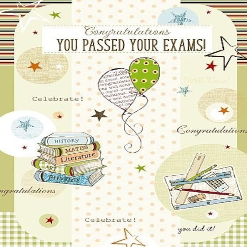 image 1 of Wishing Well Studios Greetings Card Exam Congratulations