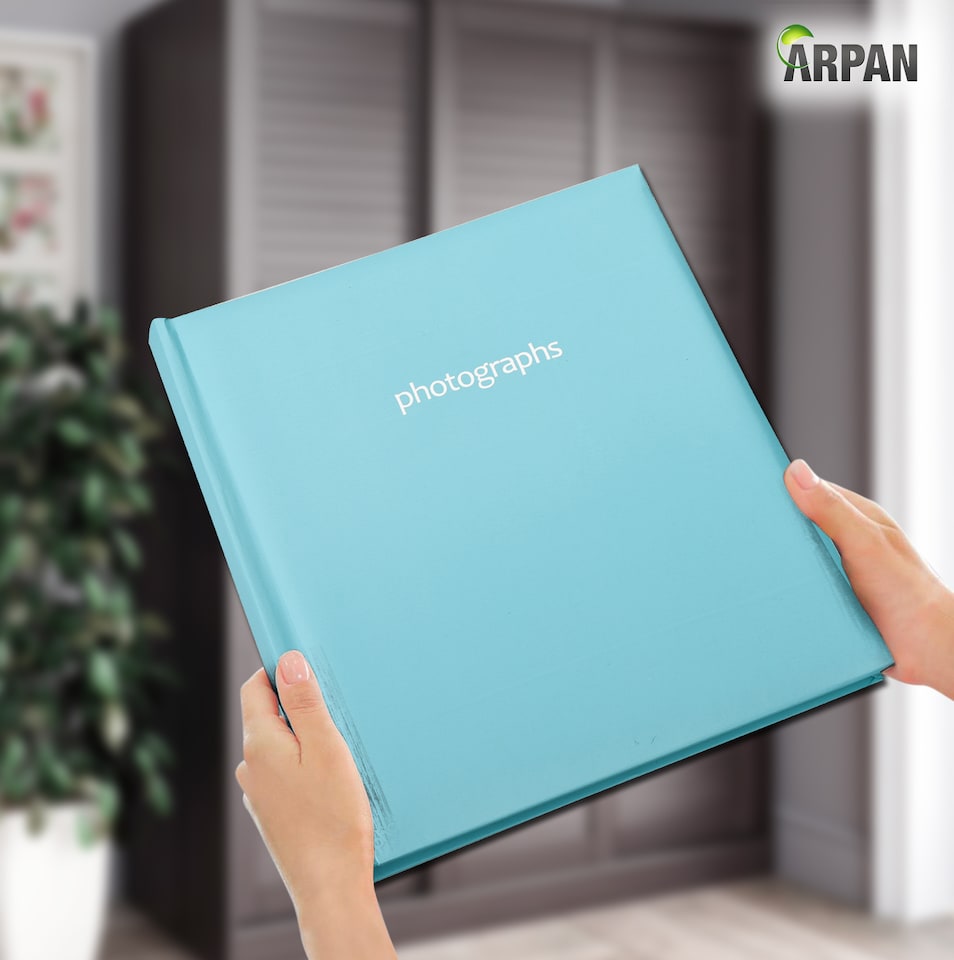 image 1 of 5"x7" Slip In Memo Bookbound Photo Album for 120 Photos – Hardcover Picture Album with Writing Space
