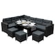 image 1 of Rattan Corner Set - Black