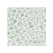 Outline Icons Splash Back | White