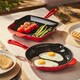 image 2 of Cooks Professional 2 Piece Cast Iron Frying Pan & Skillet Set with Enamel Interior - Oven Safe & All Hob Compatible | Red | Red