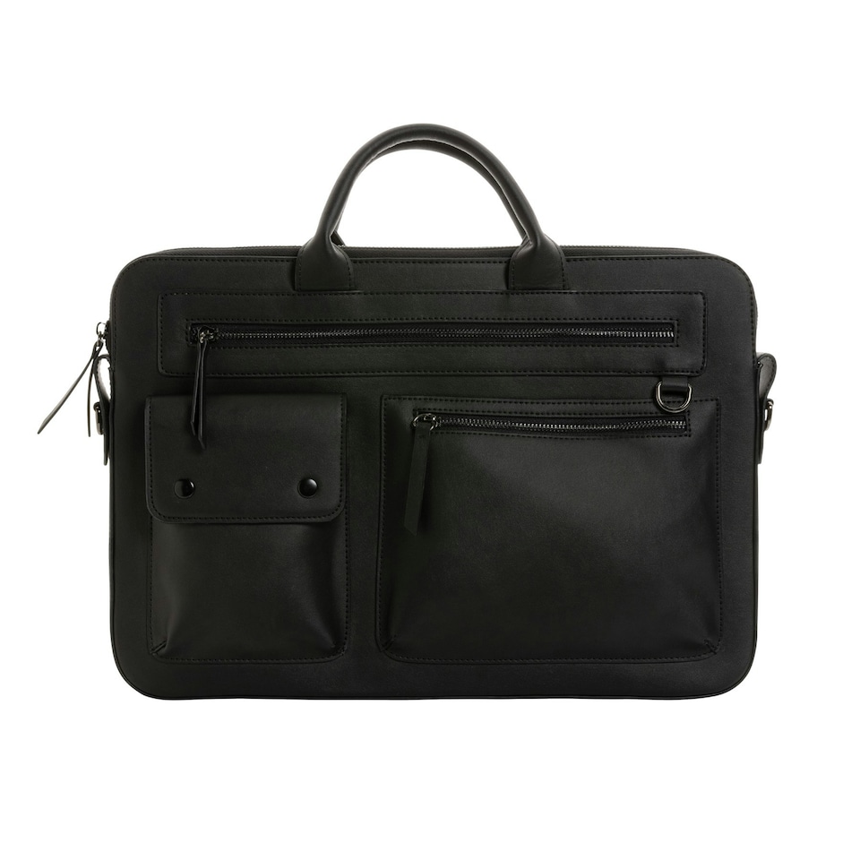 image 1 of Swiss Peak PU Recycled Laptop Bag - Black - One Size | Black