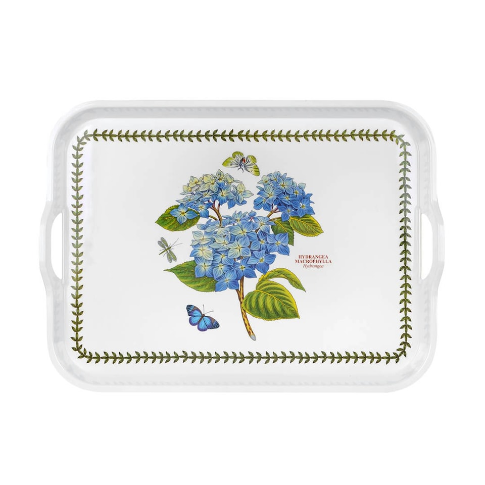 image 1 of Portmeirion Botanic Garden Handled Serving Tray Hydrangea