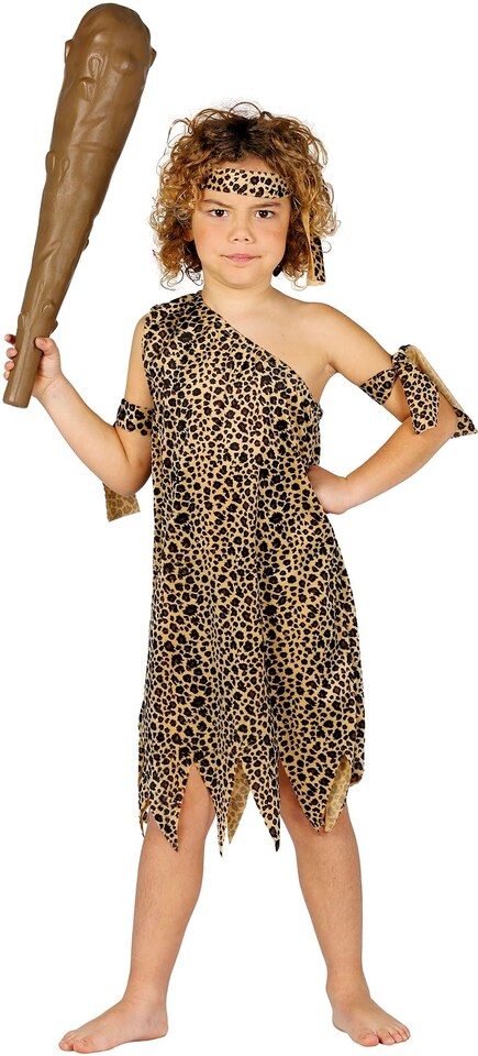 image 1 of Fancy Dress Child Caveman Black - 5-6 Years