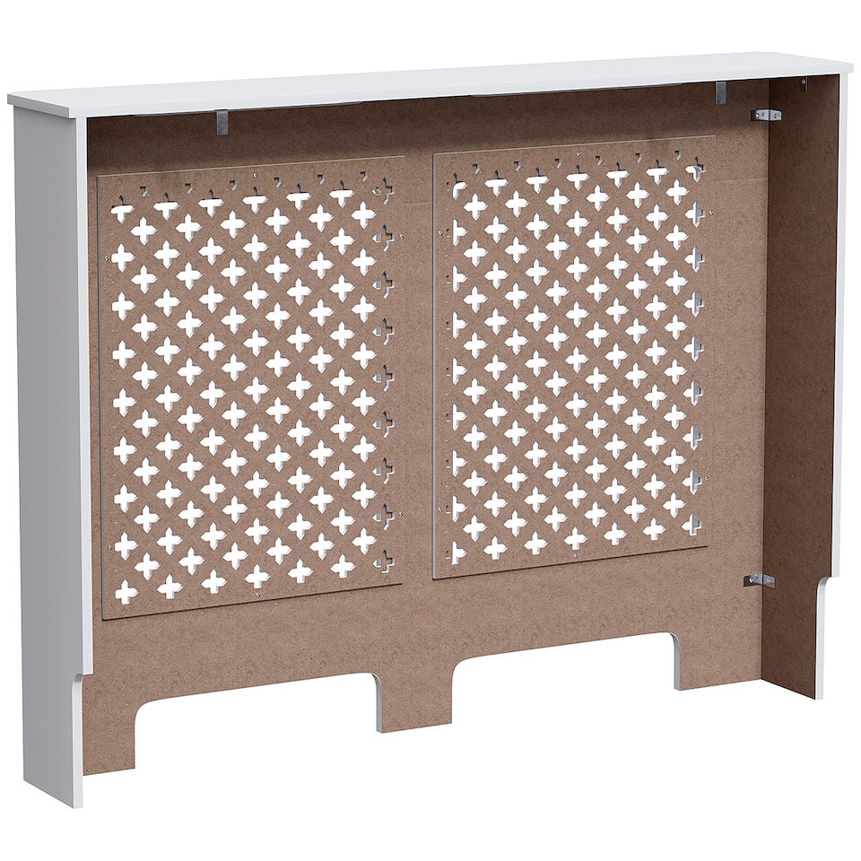 image 1 of Vida Designs Oxford Radiator Cover Painted MDF Cabinet, White, 111cm