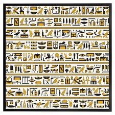 Ancient egyptian hieroglyphs (Picture Frame) Black | XL